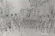 William Waud, Sherman Reviewing His Army on Bay Street,Savannah,January